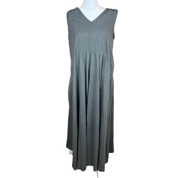 Soft Surroundings Cotton/Modal Petite Large Maxi Dress Gray - Picture 1 of 7